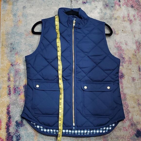 J. Crew Quilted Puffer Vest in Navy Blue Size S - Picture 6 of 10